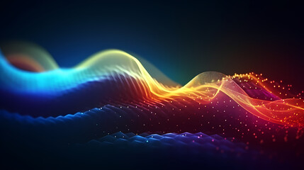 Abstract background of technology waves