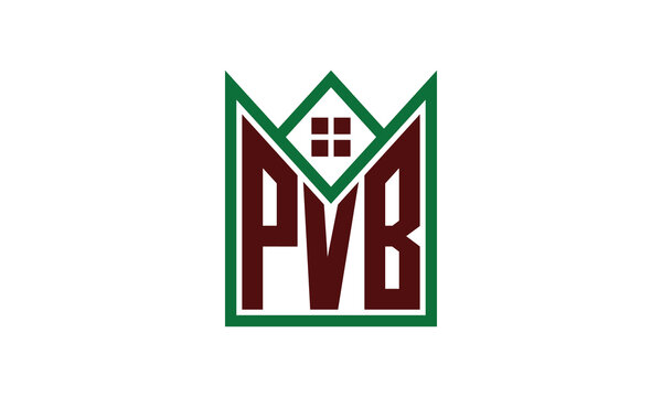PVB initial letter builders real estate logo design vector. construction, housing, home marker, property, building, apartment, flat, compartment, business, corporate, house rent, rental, commercial