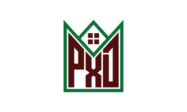PXD initial letter builders real estate logo design vector. construction, housing, home marker, property, building, apartment, flat, compartment, business, corporate, house rent, rental, commercial