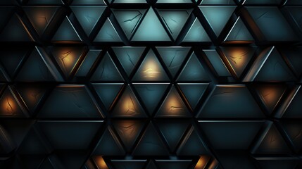 abstract geometric shapes, black and gold metallic background, Futuristic Geometric Facade