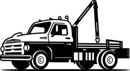 Tow Truck Vector Art Depiction of Towing Expertise