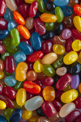Burst of Color: Assorted Jelly Beans Top View - A Flavorful Explosion of Imagination, Joy, and Sweetness