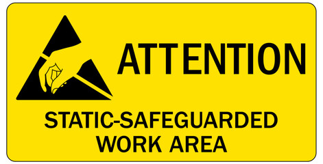 Obraz premium Anti static sign static safeguarded work area