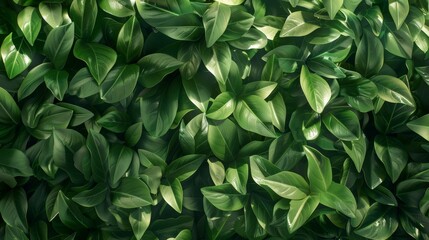 Close up green hedge wall texture with small leaves in garden   eco evergreen background - obrazy, fototapety, plakaty