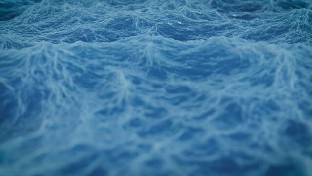 Abstract background of stormy ocean water liquid in 4K resolution
