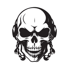 Skull , human skull , pirate skull , Human skull vector design illustration