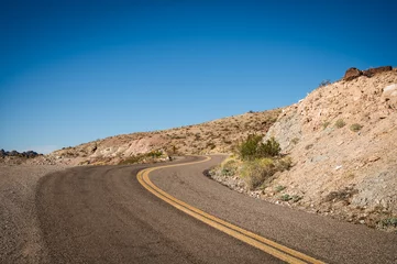 Fotobehang Historic Route 66 winds along Highway 10 in Arizona, USA. © David