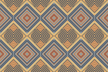 seamless pattern with shapes Geometric ethnic oriental ikat pattern traditional Design for background,carpet,wallpaper,clothing,wrapping,Batik,fabric,Vector illustration.embroidery style.
