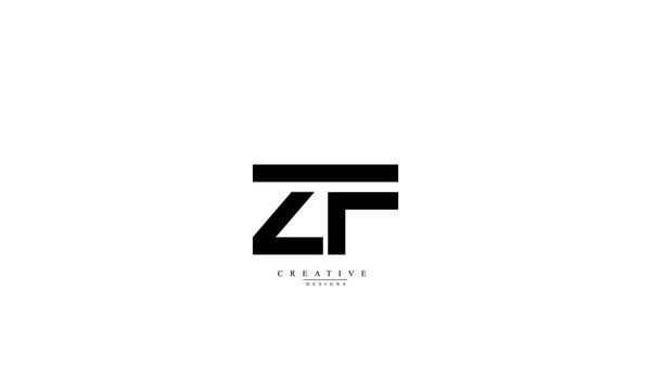 Alphabet letters Initials Monogram logo ZF Z F