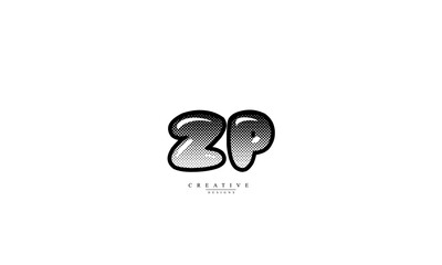 Alphabet letters Initials Monogram logo ZP Z P