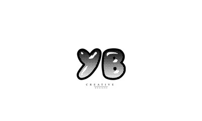 Alphabet letters Initials Monogram logo  YB Y B