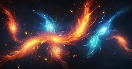 Fototapeta premium Background material Elemental Fusion effect texture