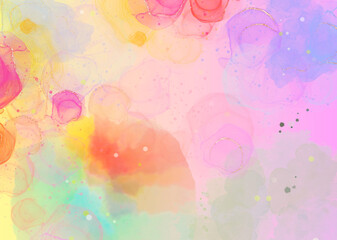 Abstract watercolor background. Hand-drawn illustration. Colorful texture.