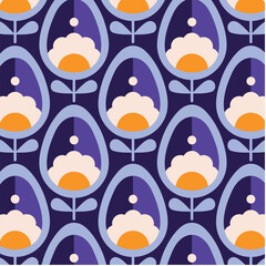 Faberge Eggs with Flowers Designs in Fabric, Wallpaper and Textures