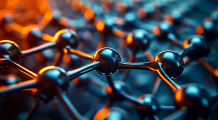 Scientific concept atom molecular structure background