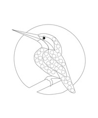 Dot coloring page for kids, Art & Illustration