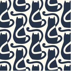 Funny Cat Designs in Fabric, Wallpaper and Home Decor