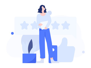 Virtual characters social communication concept business flat vector hand drawn illustration
