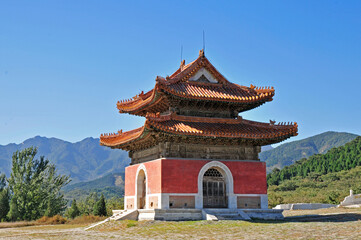 Ancient architecture landscape, the qing qing dongling, in China the royal mausoleum