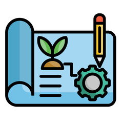 Green Tech Planning Icon