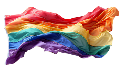 Rainbow flag waving 