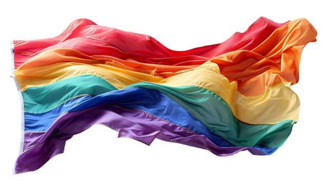 Rainbow flag waving 