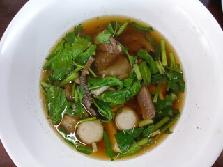 Flavorful beef soup