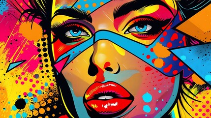 Retro 90s Style with Pop Art and Psychedelic