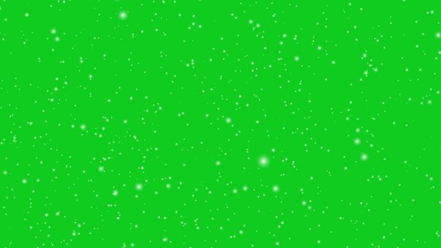Snowfall overlay on green background. Snow falling on green screen background,
 Realistic Snow Falling in Front of Green Screen. Winter Creative Background, snowflakes slowly dropping in the wind. 