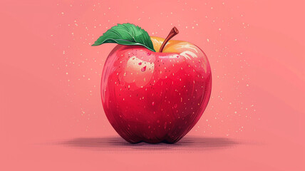 flat style apple fruit illustration