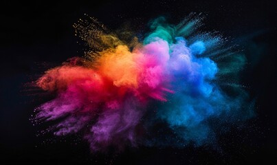 KS Colorful powder explosion rainbow colors vibrant backg