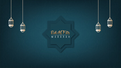 Premium luxury vector design greetings celebrating Eid al-Fitr for Muslims all over the world