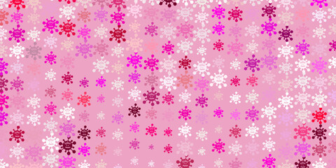Light Pink vector texture with disease symbols.