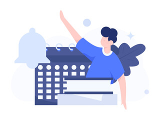 Notification announcement vector creative flat hand drawn illustration
