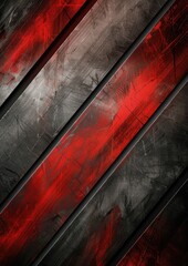 Design a captivating abstract metallic background using, red gray