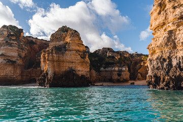 sailing through sea caves