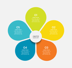 Contents infographic business  background template colorful design