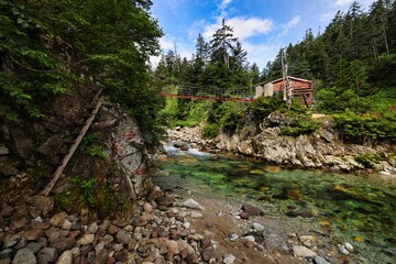 北アルプスの薬師沢小屋