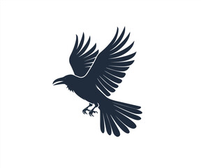 black raven logo design template