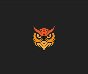 owl mascot illustration logo