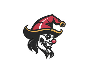 clown mascot logo illustration