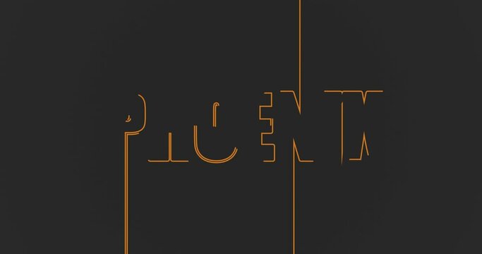 Phoenix city name in geometry style design. Creative vintage typography motion graphic concept.