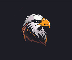 bald eagle head logo mascot