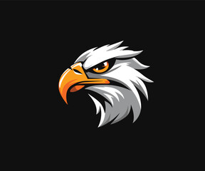 bald eagle head logo mascot