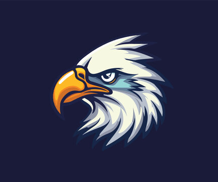bald eagle head logo mascot