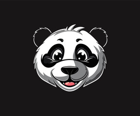 panda mascot logo design illustration