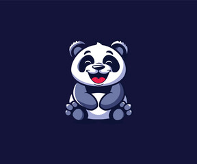 panda mascot logo design illustration