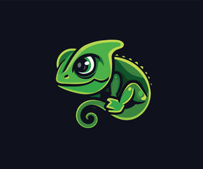 chameleon logo mascot illustration