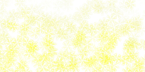 Light yellow vector abstract template with leaves.