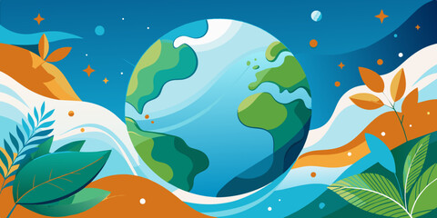 Fototapeta na wymiar Our Planet Needs You: World Earth Day Vectors for a Sustainable Future background and poster 